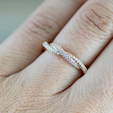 1.3ct Round Cut Diamond Wedding Ring Band 14k Rose Gold Finish Infinity Design