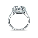 2.6ct Round Cut VVS1 Diamond Halo Solitaire Engagement Ring 14k WhiteGold Finish