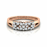 2Ct Round Cut Diamond Floral Leaf Inspired Engagement Ring 14K Rose Gold Finish