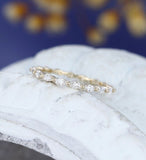 0.3ct Marquise Simulated Diamond Eternity Wedding Band 14k Yellow Gold Plated