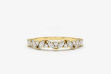 1.2ct Wedding Ring Band Marquise Cut Diamond Minimalist 14k Yellow Gold Finish
