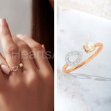 0.2ct Round Cut Moissanite Open Stylish Engagement Ring 14k Yellow Gold Plated
