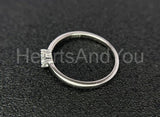 0.2ct Round Cut Moissanite Solitaire Women Engagement Ring 14k White Gold Plated