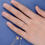 0.3ct Round Cut Simulated Blue Sapphire Half Eternity Band 14k White Gold Plated