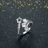 2ct Round Cut Diamond Engagement Ring 14k White Gold Finish Open Bypass Design