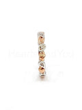0.15ct Round Cut Moissanite Anniversary Women Wedding Band 14k Dual Gold Plated