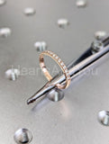 0.35ct Round Cut Moissanite Half Eternity Wedding Band 14k Rose Gold Plated
