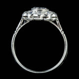 2ct Round Cut Diamond Engagement Ring Halo Milgrain Vintage 14k WhiteGold Finish