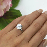 1ct Round Cut Brilliant Diamond Classic Solitaire Ring 14k White Gold Finish New