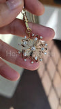1ct Round Cut Moissanite Floral Stylish Pendant 14k Yellow Gold Plated NO CHAIN