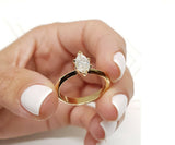1ct Marquise Cut Diamond Classic Solitaire Engagement Ring 14k Yellow Gold Over
