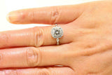 2ct Round Cut Diamond Engagement Ring Stylish Halo Solitaire 14k White Gold Over