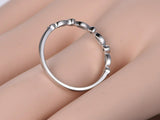 1ct Round Cut Yellow Citrine Half Eternity Vintage Band 14k White Gold Finish