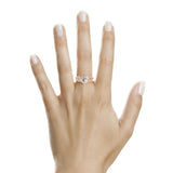 3Ct Round Cut Diamond Floral Leaf Design Engagement Ring 14K Rose Gold Finish