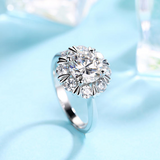 2ct Round Cut Diamond Engagement Ring 14k White Gold Over Halo Wedding Prong Set