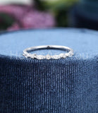 0.4ct Marquise Simulated Diamond Half Eternity Wedding Band 14k WhiteGold Plated