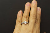 4Ct Emerald Cut Diamond Blue Sapphire Shank Engagement Ring 14K White Gold Over