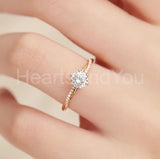 0.5ct Round Cut Moissanite Infinity Women Engagement Ring 14k Yellow Gold Plated
