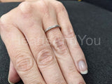 0.3ct Round Black Simulated Diamond Vintage-Inspired Band 14k White Gold Plated