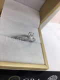 0.2ct Oval Cut Simulated Diamond Solitaire Engagement Ring 14k White Gold Plated