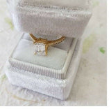 2.4ct Emerald Cut VVS1 Diamond Solitaire Engagement Ring 14k Yellow Gold Finish