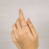 1.5ct Wedding Band Round Cut Diamond Wave Full Eternity 14k White Gold Finish