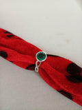 1ct Engagement Ring Round Cut Green Emerald Infinity 14k White Gold Finish