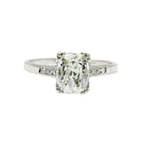 1.7ct Cushion Cut VVS1D Diamond Engagement Ring Bridal Set 14k White Gold Finish