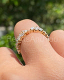 0.2ct Marquise Simulated Diamond Half Eternity Open Cuff Band 14k Gold Plated