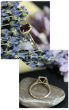 2ct Cushion Cut Red Garnet Engagement Ring 14k Yellow Gold Finish Halo Solitaire