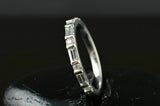 4ct Round Baguette Diamond Half Eternity Trendy Wedding Band 14K White Gold Over