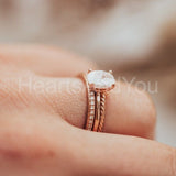 0.4ct Oval Simulated Diamond Solitaire Engagement Ring 14k Yellow Gold Plated