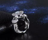 3ct Round Cut Diamond Engagement Ring 14k White Gold Finish Double Halo Cocktail