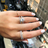 2ct Wedding Ring Band Round Cut Diamond Stylish Split Design 14k DualGold Finish