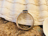 1ct Engagement Ring Radiant Cut Blue Sapphire Solitaire 14k White Gold Finish