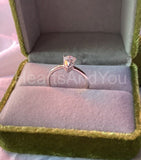 0.2ct Pear Cut Simulated Diamond Solitaire Engagement Ring 14k White Gold Plated