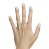 1ct Round Cut Diamond Wedding Band V Shaped Petite Curved 14k White Gold Finish