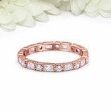 2ct Baguette Cut Diamond Wedding Band Eternity Anniversary 14k Rose Gold Finish