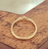 1ct Round Diamond Engagement Ring Cluster Twig Minimalist 14k Yellow Gold Finish