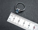 2.3ct Engagement Ring Marquise Blue Aquamarine Split Shank 14k White Gold Finish