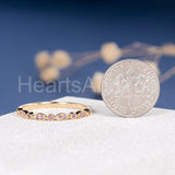 0.3ct Round Cut Simulated Amethyst Half Eternity Wed Band 14k Yellow Gold Plated