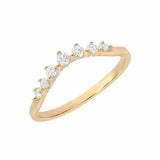 0.5ct Round Cut VVS1 Diamond Wedding Band 14k White Gold Finish Curved Stackable