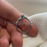 0.15ct Round Cut Moissanite Solitaire Women Engagement Ring 14K WhiteGold Plated