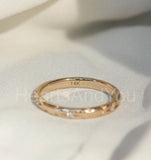 0.2ct Round Cut Moissanite Flush Set Stacking Wedding Band 14k YellowGold Plated