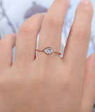 1ct Pear Cut Diamond Engagement Ring Bezel Set Solitaire 14k Rose Gold Finish