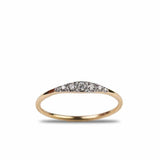 0.45ct Engagement Ring Round Cut Diamond Minimalist Design 14k YellowGold Finish
