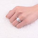 2ct Radiant Cut VVS1 Diamond Engagement Ring 14k White Gold Finish Halo Infinity