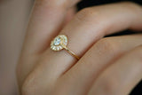 2ct Round Cut Diamond Engagement Ring 14k Yellow Gold Finish Unique Cluster Disc