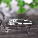 2.2ct Round Cut Moissanite Anniversary Women Wedding Band 14K White Gold Plated