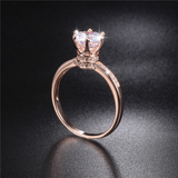 1.2ct Round Cut Diamond Engagement Ring 14k Rose Gold Finish Chokered Solitaire